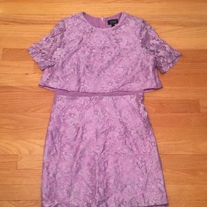 Purple 60s lace shift dress Topshop dress size 8